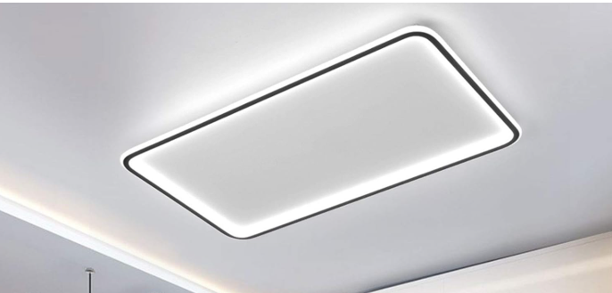 Rectangular LED Flush Ceiling Light with Remote Control, 72W 3000K-6000K Acrylic Ultrathin Ceiling Lamp Modern Dimmable Ceiling Light for Dinning Room Bedroom Living Room
