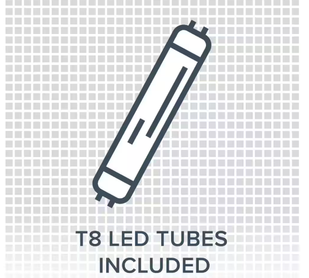 EnviroLite 96 in. 7200 Lumen T8 LED Tube Non-Dimming White Strip Light 5000K, 4-Tubes Included ST704T1850-K