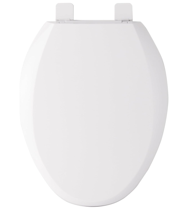 Signature Hardware SHTSEC2000 EZ Close Solid Plastic Elongated Bowl Toilet Seat - White
