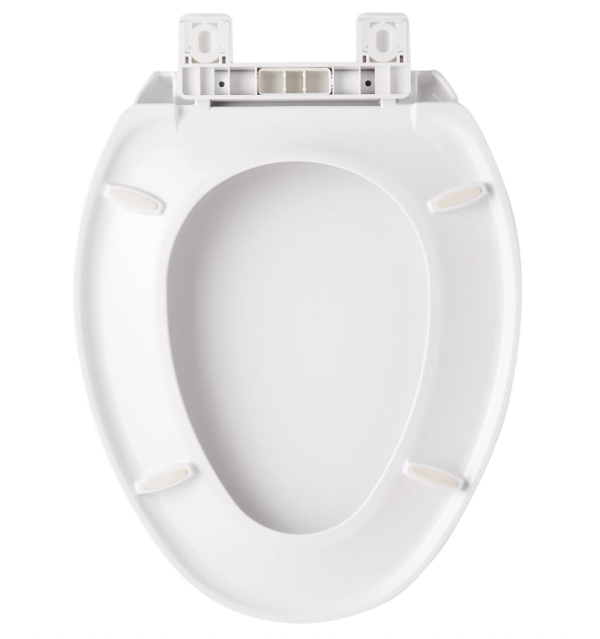 Signature Hardware SHTSEC2000 EZ Close Solid Plastic Elongated Bowl Toilet Seat - White