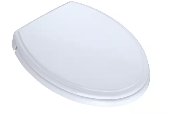 Traditional SoftClose Elongated Closed Front Toilet Seat in Cotton White