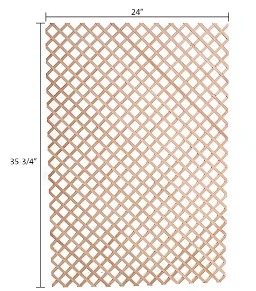 24 in. x 35-3/4 in. x 3/8 in. Unfinished Diagonal Solid North American Hard Maple Lattice Panel Insert