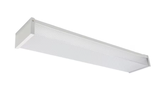 1-Pack 2 ft. 120-Volt 1900 Lumens White integrated LED Wraparound Light with Prismatic Lens