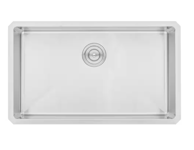 eModernDecor 30 in. x 18 in. x 10 in. 16-Gauge Stainless Steel Undermount Single Bowl Kitchen Sink R3018