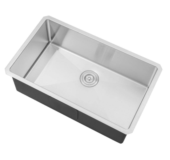 eModernDecor 30 in. x 18 in. x 10 in. 16-Gauge Stainless Steel Undermount Single Bowl Kitchen Sink R3018