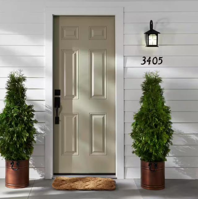 Home Decorators Collection Brimfield Aged Iron 1-Light Line Voltage Hardwired Outdoor Porch Light Wall Lantern Sconce w/ No Bulb Included (2-pack) Y37029A-151-2