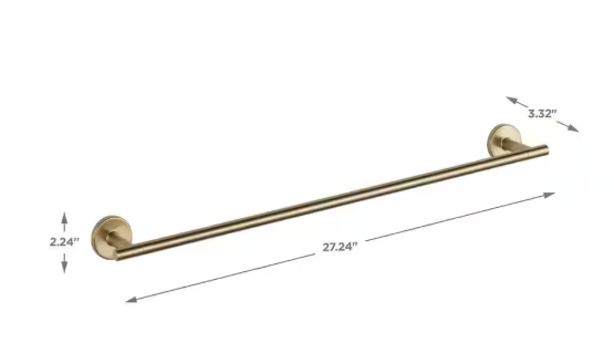 Delta Trinsic 24 in. Towel Bar in Champagne Bronze 759240-CZ