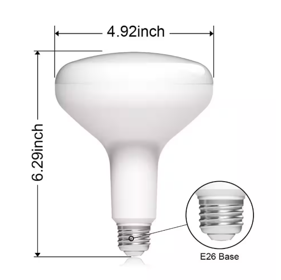75-Watt Equivalent BR40 Dimmable LED Light Bulb Soft White (12-Pack) BR40-1D 12W E26