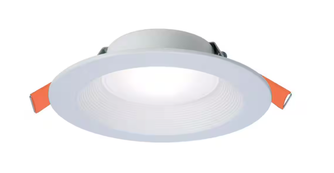 HALO RL 6 in. Selectable CCT Direct Mount Canless Recessed LED Downlight, 600-Lumens with D2W Option, Indoor, White RL6069FSD2W1EWHDM