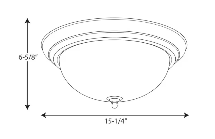 Progress Lighting 3-Light Antique Bronze Flush Mount with Etched Glass P3926-20ET