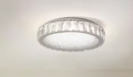 Sunpez 13.8 in. Integrated LED Light Fixture Flush Mount Crystal Chandelier Small Dimmable Interior Lighting YM-C16-156