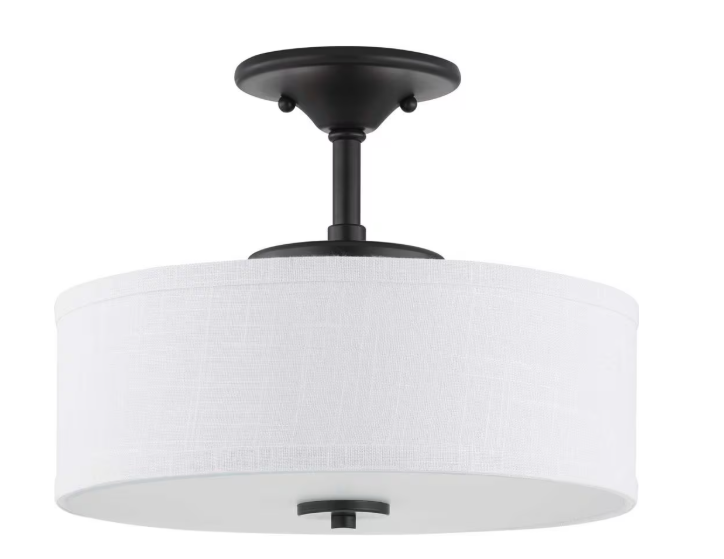 Progress Lighting Inspire Collection Graphite Integrated LED Semi-Flush Mount P350134-143-30