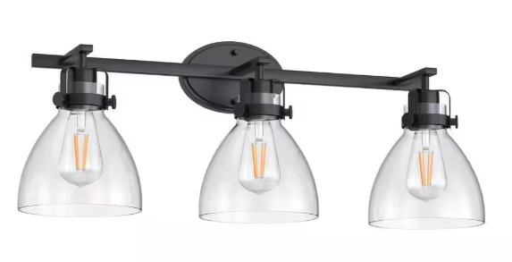 YANSUN29 in. 3-Light Vanity Light Modern Bathroom Fixture with Elegant Design