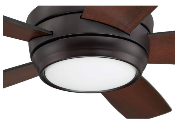 CRAFTMADE Tempo Hugger 44 in. Indoor Flushmount Oiled Bronze Finish Ceiling Fan w/LED Light Kit and Remote/Wall Control (Included) 647881158606