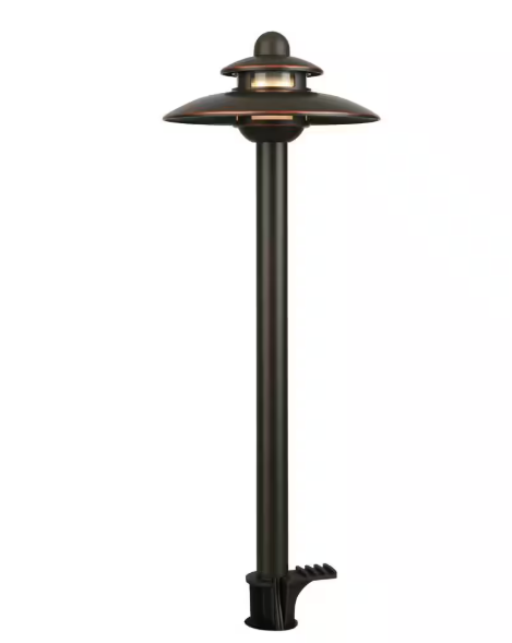 Hampton Bay 83 Lumen Low Voltage Oil Rubbed Bronze LED Weather Resistant Outdoor Landscape Path Light with Adjustable Light Color JTM1501L-2