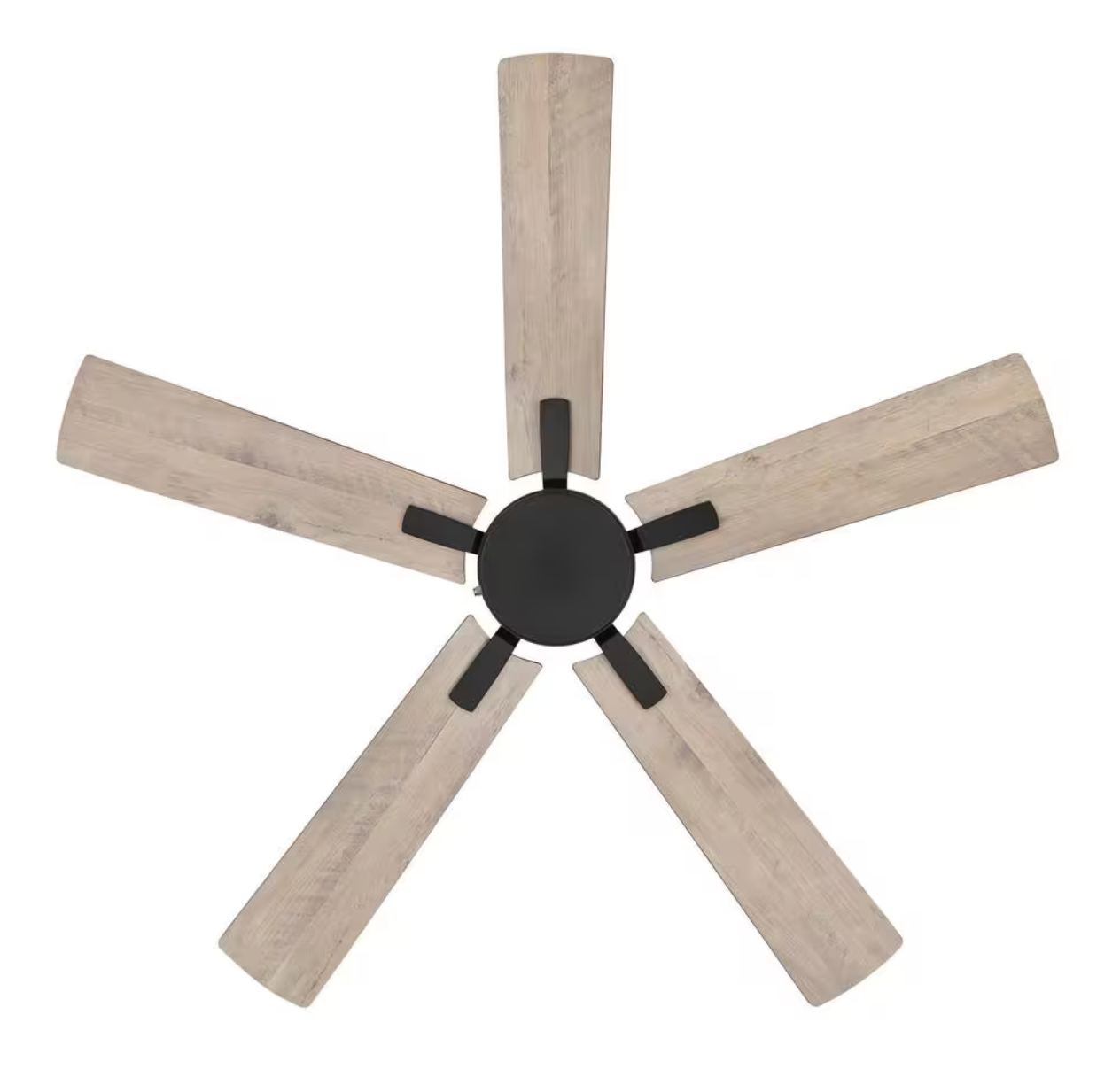 Hampton Bay Grantway 48 in. Indoor/Covered Outdoor Matte Black Low Profile Ceiling Fan Without Light with Pull Chain Included RD5114B-MBK