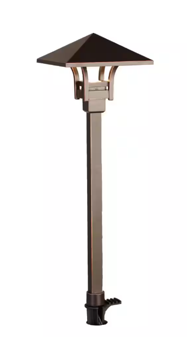 Hampton Bay- 115 Lumen Oil Rubbed Bronze Integrated LED Weather Resistant Outdoor Landscape Path Light