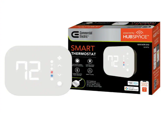 Commercial Electric Wi-Fi and Bluetooth Enabled Smart Programmable Thermostat with Schedules Powered by Hubspace