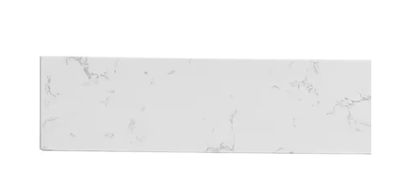 Unbranded Timeless Home 24 in. W Engineered Stone Vanity Backsplash in Calacatta White THBS2248CW
