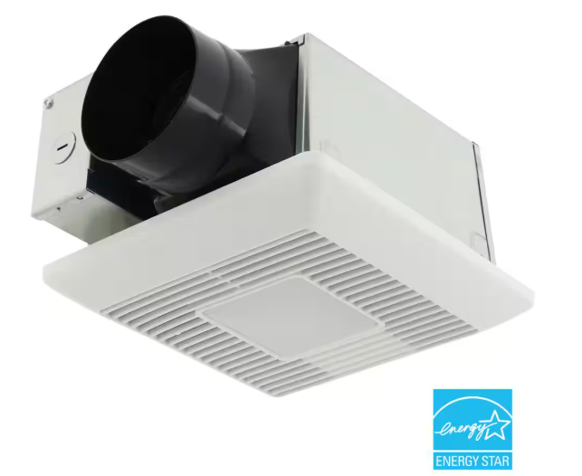 Panasonic Whisper Mighty LED Pick-A-Flow 70-90CFM Ceiling/Wall ENERGY STAR Bathroom Exhaust Fan 9.5 in. x 9.5 in. Grille Footprint RG-M79LA