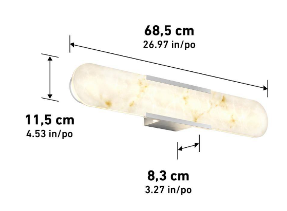 Artika Selena 27 in. 1 Light Chrome Modern Integrated LED 3 CCT Vanity Light Bar for Bathroom VAN-SLC-HD2CR