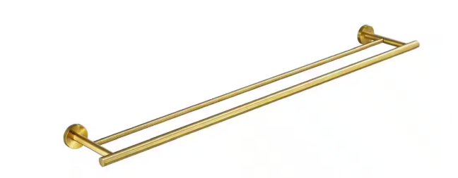 Tileon 23.6 in. Stainless Steel Wall Mounted Towel Bar in Brushed Gold YJHDRA467