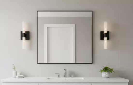 YANSUN 4 in. 2-Light Matte Black G9 Base Modern Cylinder Bathroom Vanity Light Wall Sconces with Frosted Glass Shade (2-Pack) H-WL109-2