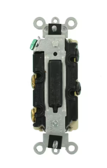 Leviton 20 Amp Decora Plus Commercial Grade Double Pole Rocker Switch, Ivory 5622-2I 5622-2I