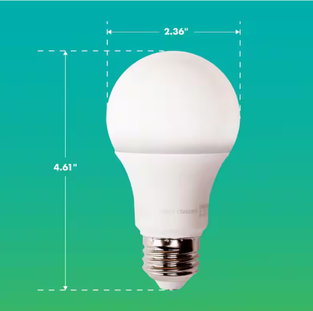 Simply Conserve 40/60/100-Watt Equivalent A19 3-Way LED Light Bulb, 2700K Soft White, 4-pack L12A193WAY27K-4