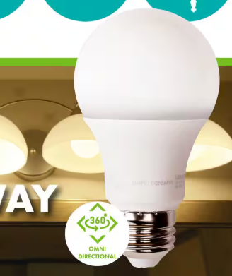 Simply Conserve 40/60/100-Watt Equivalent A19 3-Way LED Light Bulb, 2700K Soft White, 4-pack L12A193WAY27K-4