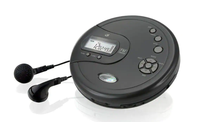 GPX Portable CD Player with FM Radio and 60-Second Anti Skip PC332B