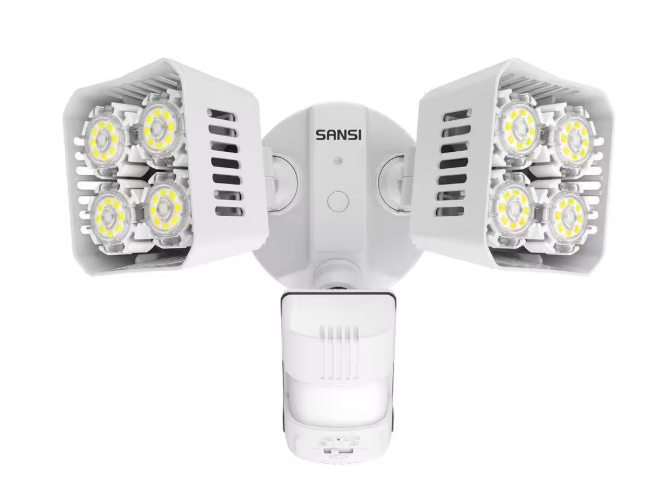 SANSI 36-Watt 3600 Lumens 180-Degree White Motion Sensor Outdoor Integrated LED 5000K Waterproof Dusk to Dawn Flood Light 01-04-001-013604