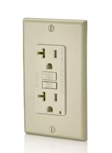 Leviton 20 Amp 125-Volt Duplex Self-Test SmartlockPro Tamper Resistant AFCI/GFCI Dual Function Outlet, Light Almond AGTR2-T AGTR2-T