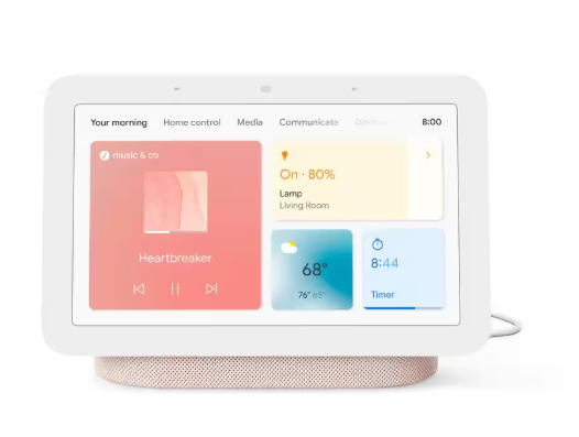 Google Nest Hub 2nd Gen - Smart Home Speaker and 7 in. Display with Google Assistant - Sand GA02307-US