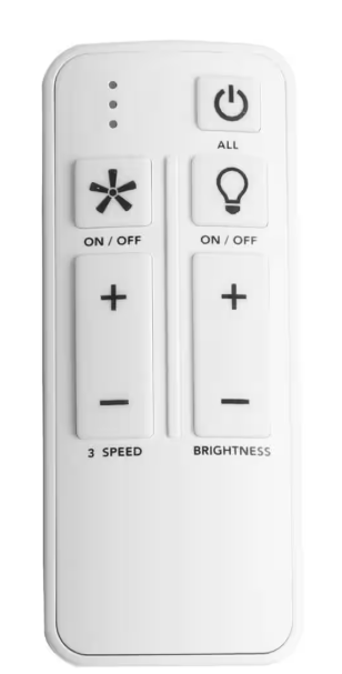 Hampton Bay White Universal 3-speed Damp Rated Ceiling Fan Remote Control with Dimmer 99130