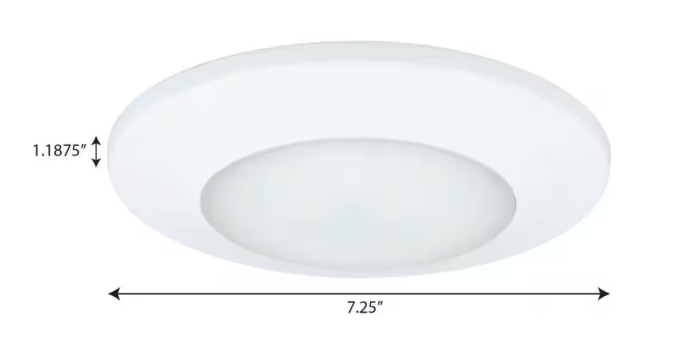 Progress Lighting 7-1/2 in. LED Slim Flush Mount 17-Watt White Integrated LED Surface Mount P8222-28-30K