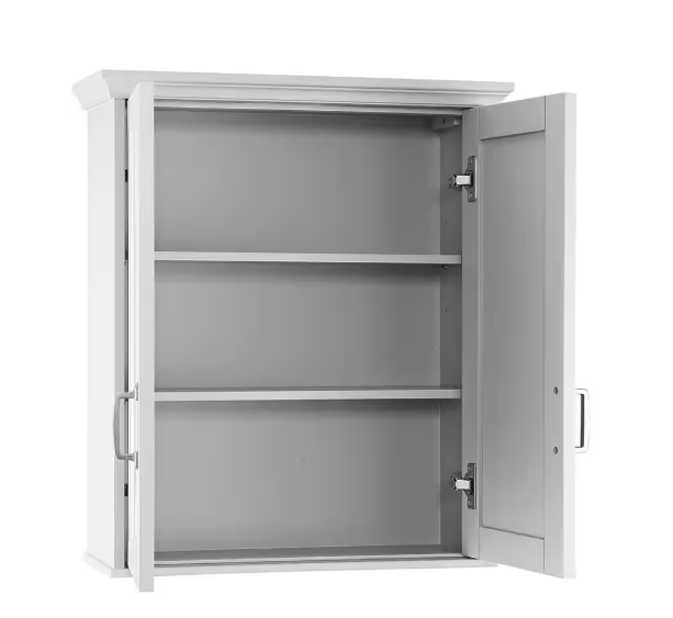 Home Decorators Collection Ashburn 24 in. W x 8 in. D x 27 in. H Bathroom Storage Wall Cabinet in White ASWW2327