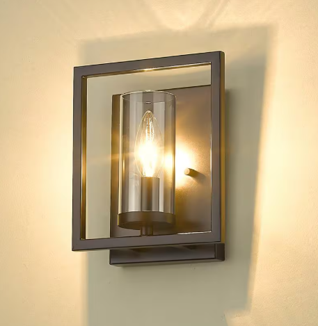 Golden Lighting Marco 1-Light Matte Black Wall Sconce 6068-1W BLK
