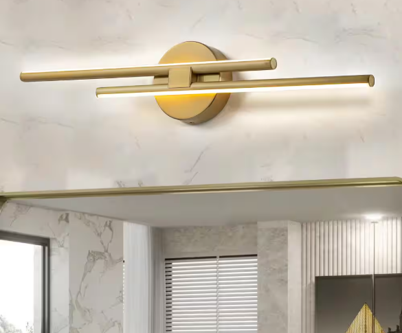 EDISLIVE Bourget 23.61 in. 2-Light Gold LED Vanity Light Bar with 3000K for Bathroom, Bedroom, Living Room 81010000046078