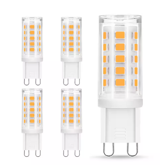 YANSUN 40-Watt Equivalent G9 Base Non-Dimmable LED Light Bulb in Warm White 3000K (5-Pack) H-110VGD00102G9-5