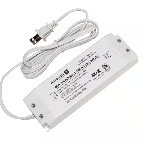 Armacost Lighting Universal 60-Watt Dimming LED Driver, 12-Volt DC Power Supply for LED Tape Light Strips and Other LED 12-Volt Lighting 840600