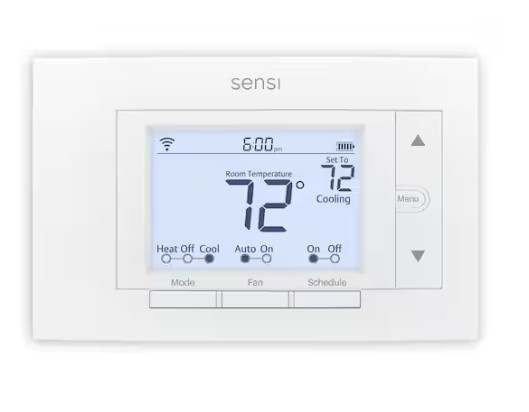 Emerson Sensi 7-day Programmable Wi-Fi Smart Thermostat, No C-Wire Required for Most Systems ST55
