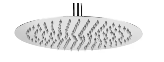 BWE 1-Spray Patterns with 2.5 GPM 10 in. Wall Mount Round Design-Pressure Boosting Fixed Shower Head in Polished Chrome A-9H7829-C-10