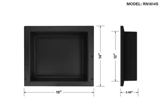 Tile Redi Redi Niche Shampoo - Soap Niche 16 in. W x 14 in. H x 4 in. D Standard Single Niche
