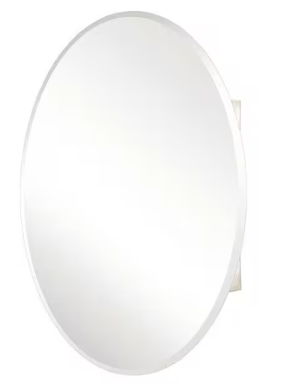 24 in. W x 36 in. H Oval Medicine Cabinet with Mirror