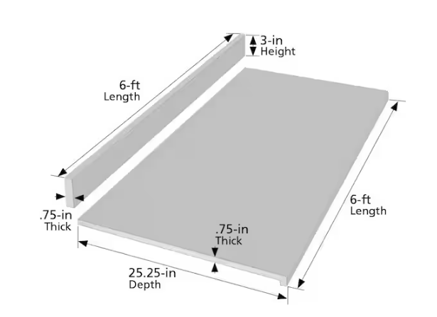 Hampton Bay 6 ft. Straight Laminate Countertop All-Inclusive Kit in Textured Sombra with Eased Edge and Loose Backsplash
