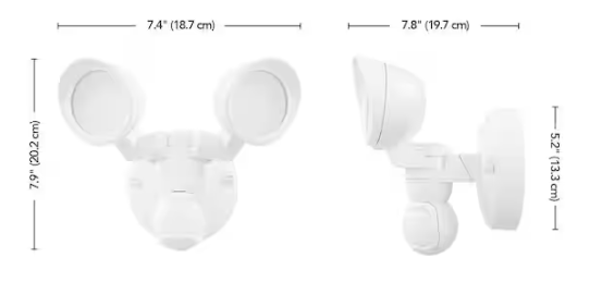 Defiant- MaxDetect 240° White Motion Sensing Wired Outdoor 2-Head LED Security Flood Light 1400 Lumens