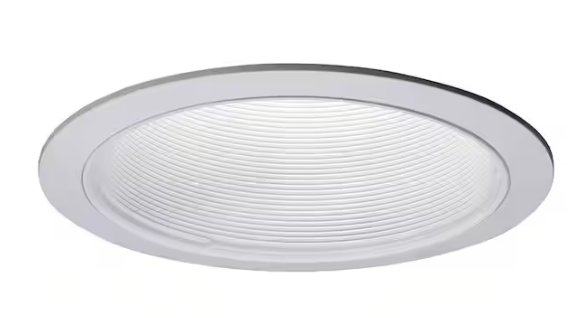 HALO 6 in. White Recessed Ceiling Light Baffle and Trim Ring