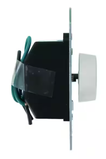 Leviton 5-Amp Trimatron Single Pole Full Range Rotary Fan Speed Control, White 6616-1XW