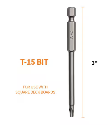 CAMO 3 in. T15 Star Drive Steel Driver Bits (2-Pack)